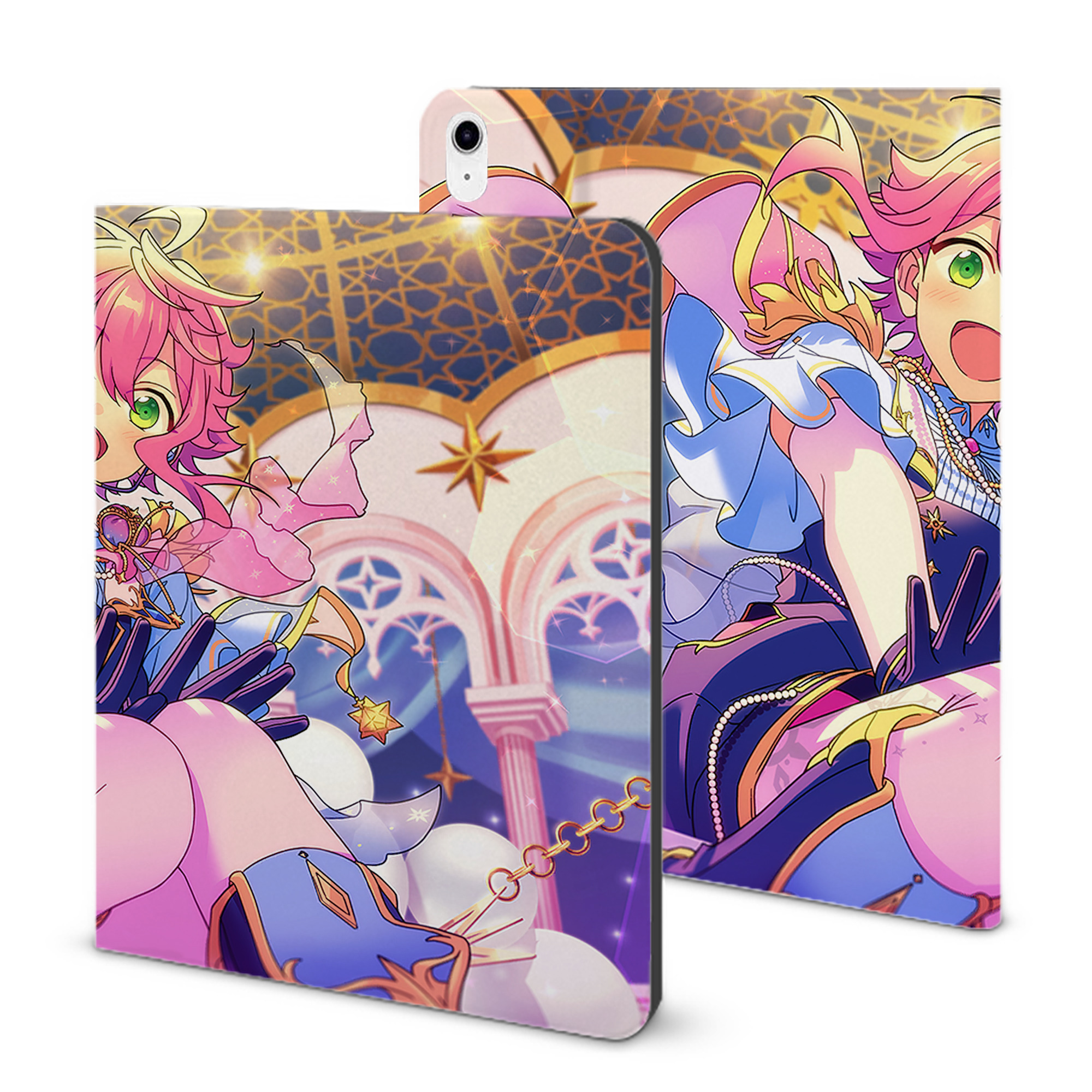 （画像用） あんさんぶるスターズ! Ensemble Stars IPad ケース ブック型 PUレザー TPU 耐衝撃 軽量 薄型 ペン収納なし 全面保護 IPad 各モデル対応